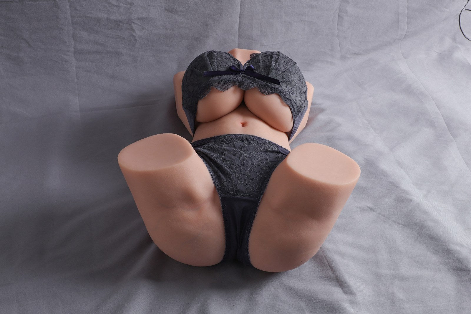 13.5kg busty torso sex doll heavy large breasts model bottom view wearing dark lingerie