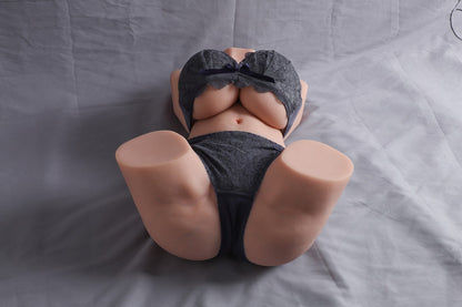 13.5kg busty torso sex doll heavy large breasts model bottom view wearing dark lingerie