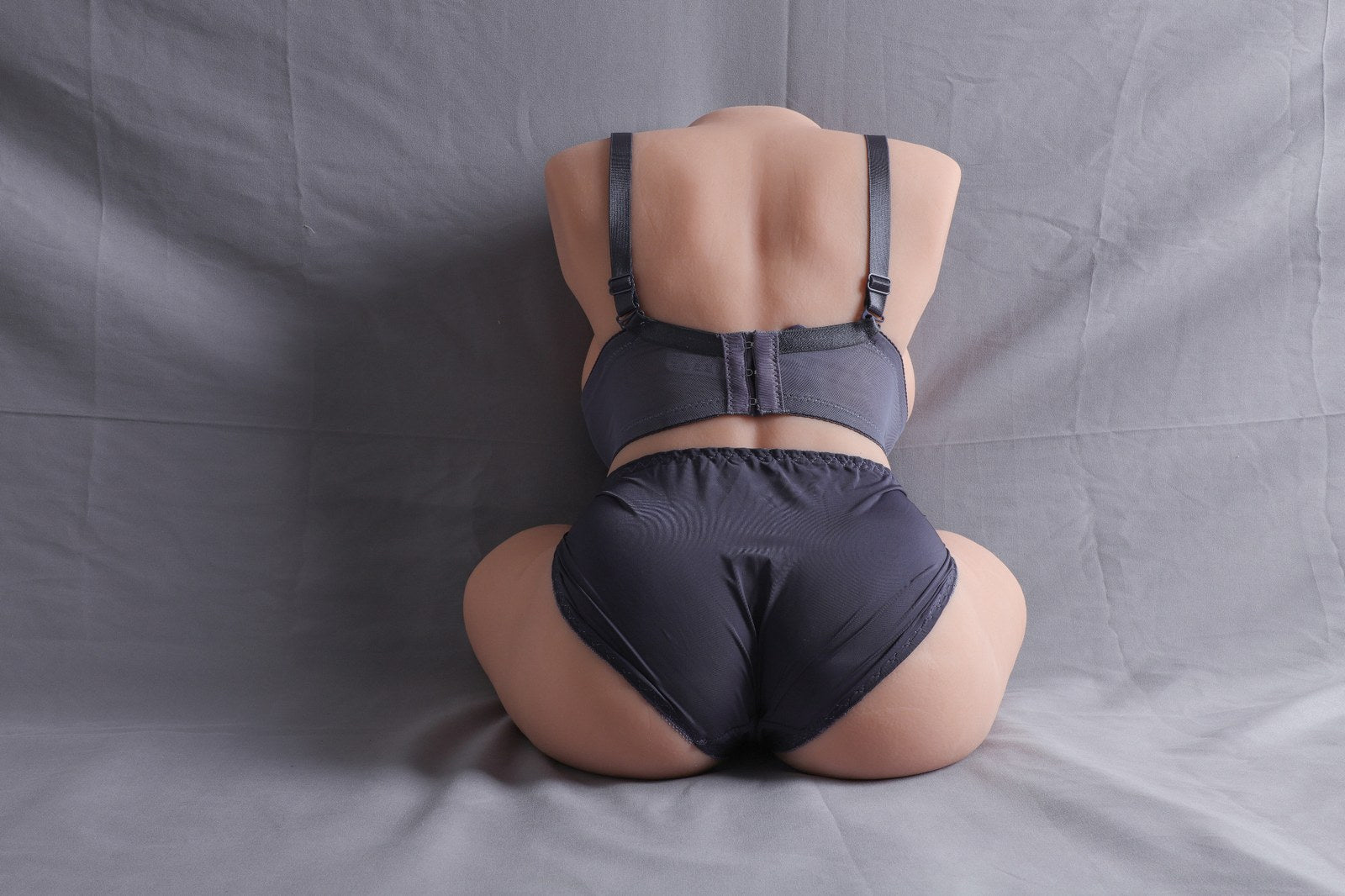 13.5kg busty torso sex doll heavy large breasts model back view wearing dark lingerie