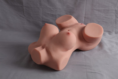 13.5kg busty torso sex doll heavy large breasts model top angled view on grey backdrop