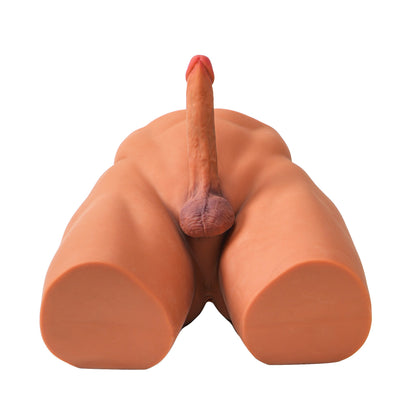16.6kg realistic male lower body sex doll heavy athletic model bottom front view on plain background