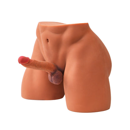 16.6kg realistic male lower body sex doll heavy athletic model front angled view on plain background