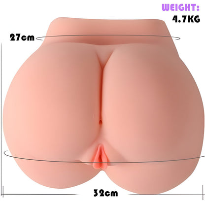 4.7kg curvy lower body sex doll measurements view showing overall size and dimensions