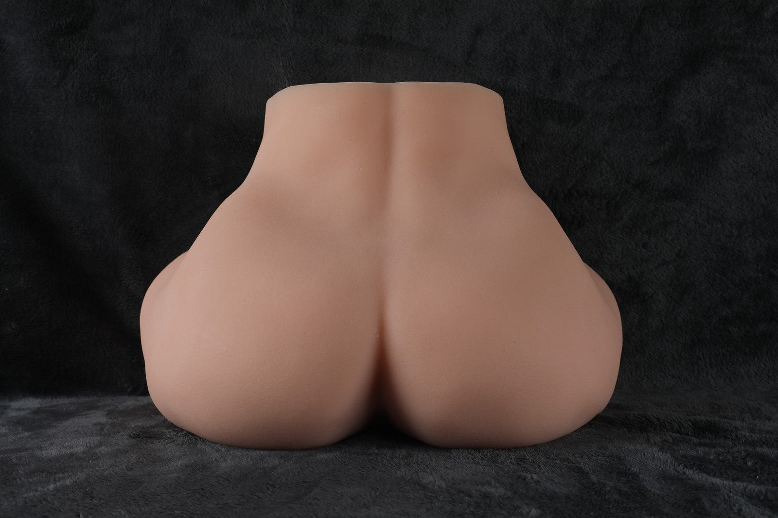9.3kg curvy lower body sex doll top rear view of muscular bottom on black background
