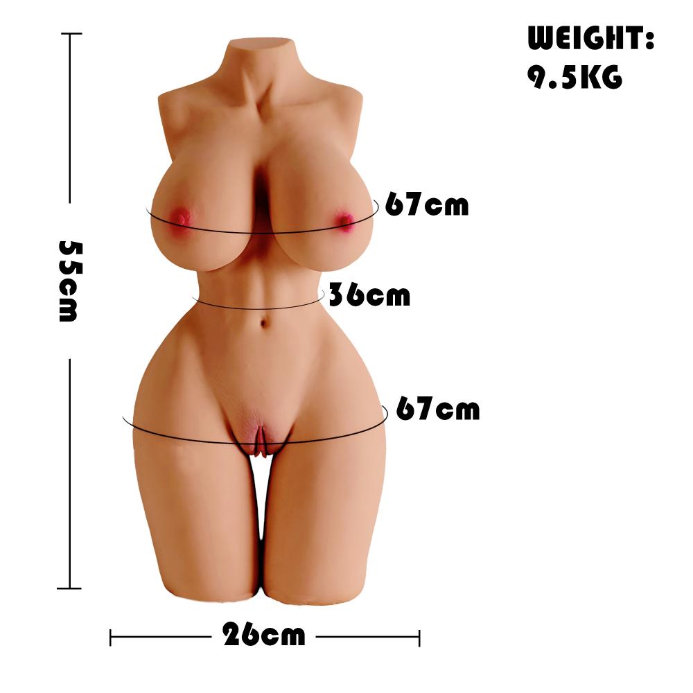 9.5kg curvy torso sex doll dimensions and size guide with measurements